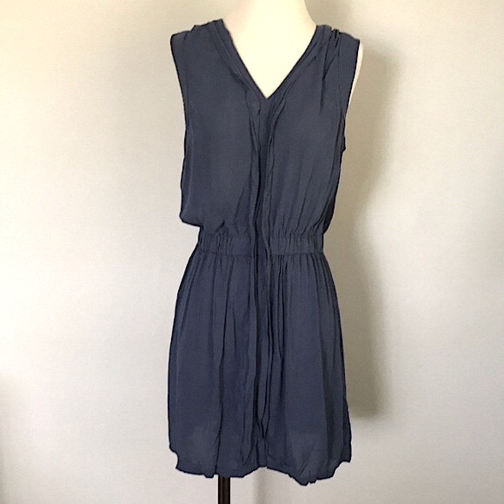 Converse Blue Sleeveless Vneck Flowy Dress